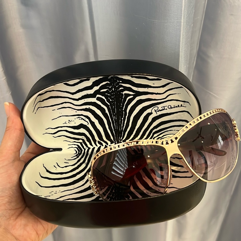 Roberto Cavalli Tespió Sunglasses – Made in Italy – New w/ Case – Oversized Glam